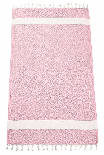 Kişiye Özel Nakışlı Pamuklu Peştemal Plaj Banyo Hediyelik Hamam Havlusu Pembe - 5