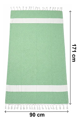 Kişiye Özel Nakışlı Pamuklu Peştemal Plaj Banyo Hediyelik Hamam Havlusu Yeşil - 3