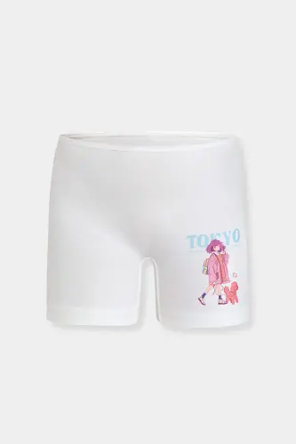 Kız Çocuk 3'lü Boxer - Renkli Pamuklu - Berrak 5649 - 3