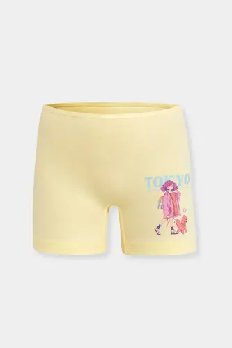 Kız Çocuk 3'lü Boxer - Renkli Pamuklu - Berrak 5649 - 4