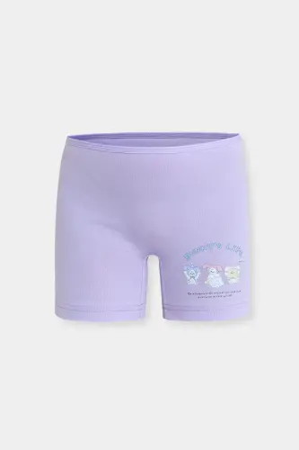 Kız Çocuk 3'lü Boxer - Renkli Pamuklu - Berrak 5658 - 4