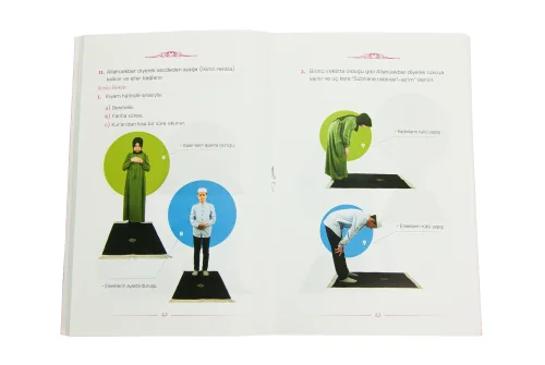 Kızımın İbadet Seti Kabe Desenli Kız Çocuk Seccade, Elifba ve Namaza İlk Adım Seti - 9