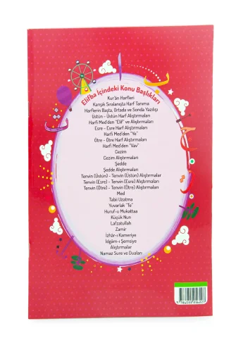 Kızımın İbadet Seti Kabe Desenli Kız Çocuk Seccade, Elifba ve Namaza İlk Adım Seti - 13