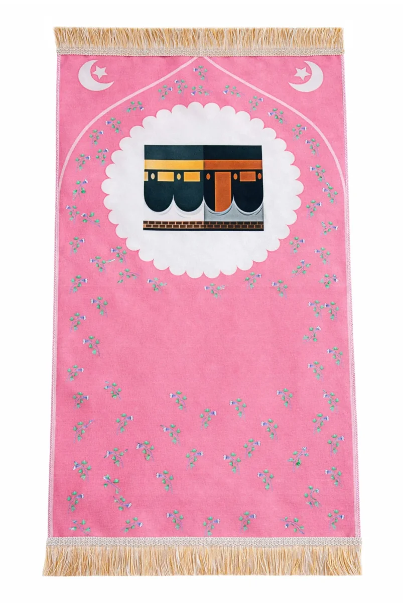 Kızımın İbadet Seti Kabe Desenli Kız Çocuk Seccade, Elifba ve Namaza İlk Adım Seti - 15