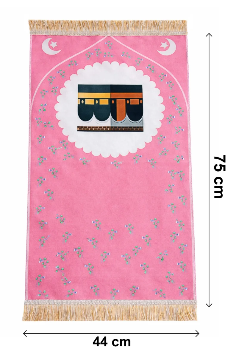 Kızımın İbadet Seti Kabe Desenli Kız Çocuk Seccade, Elifba ve Namaza İlk Adım Seti - 17