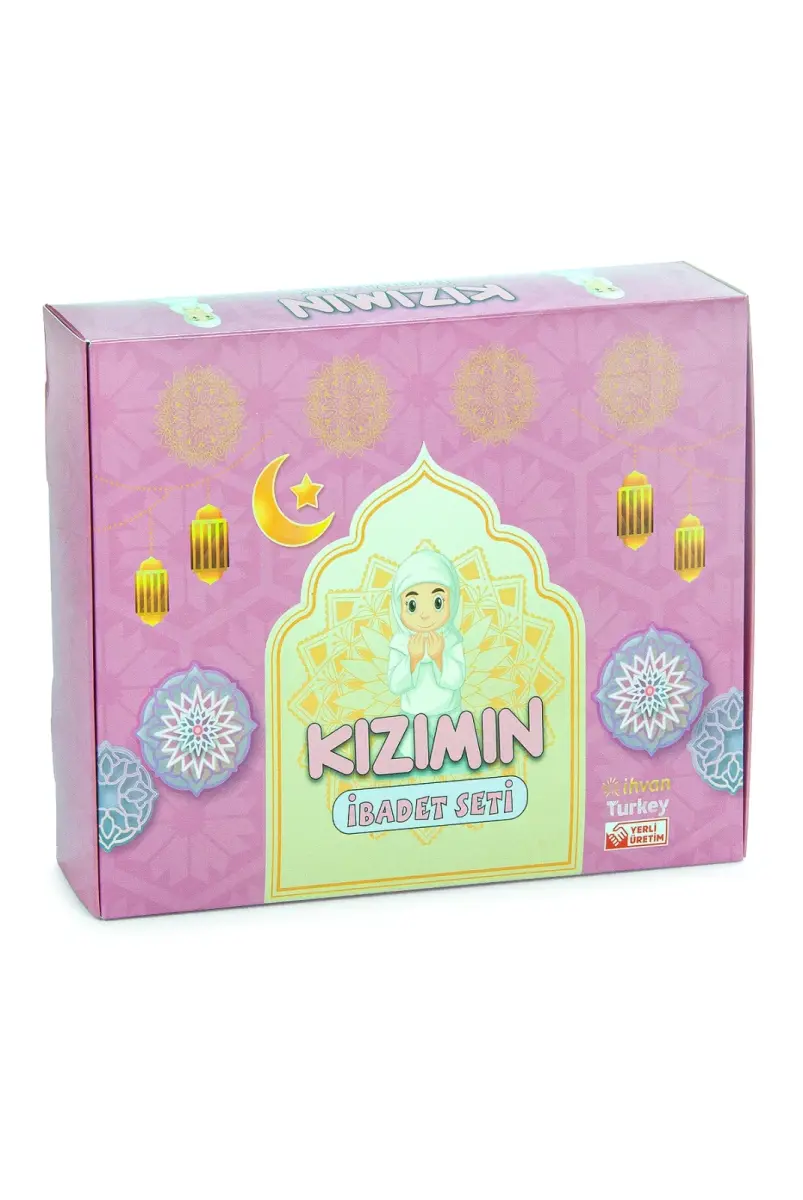Kızımın İbadet Seti Kız Çocuk İsimli Seccade, Kuran Öğreniyorum Elifba Kitabı Seti Pembe - 3
