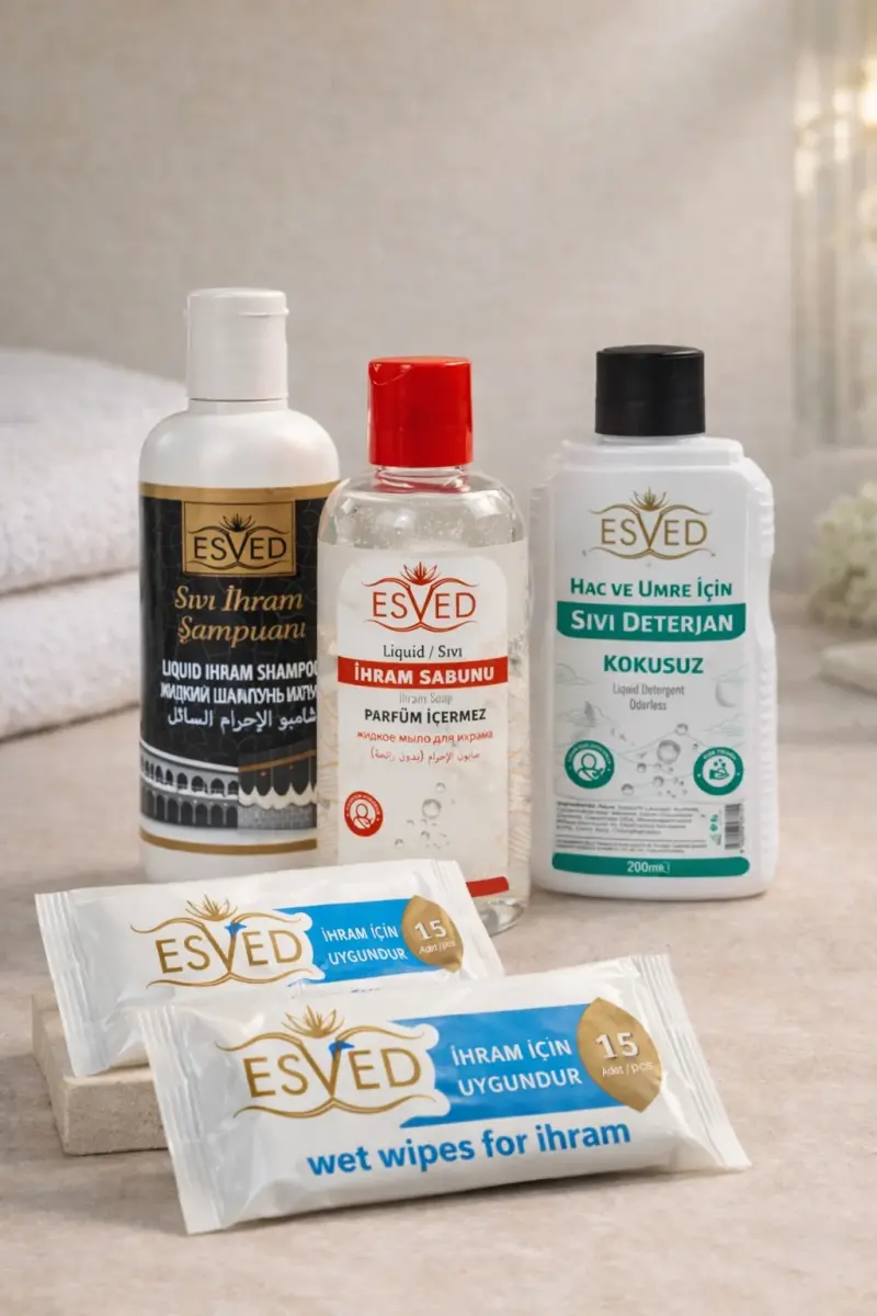 Kokusuz İhram Seti - Hac ve Umre İçin Özel Üretim 4’lü Temizlik Seti - 1