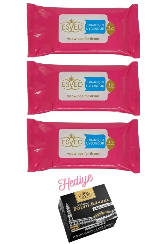 Kokusuz Islak Mendil 3 Adet İhram Sabunu Hediyeli - 1