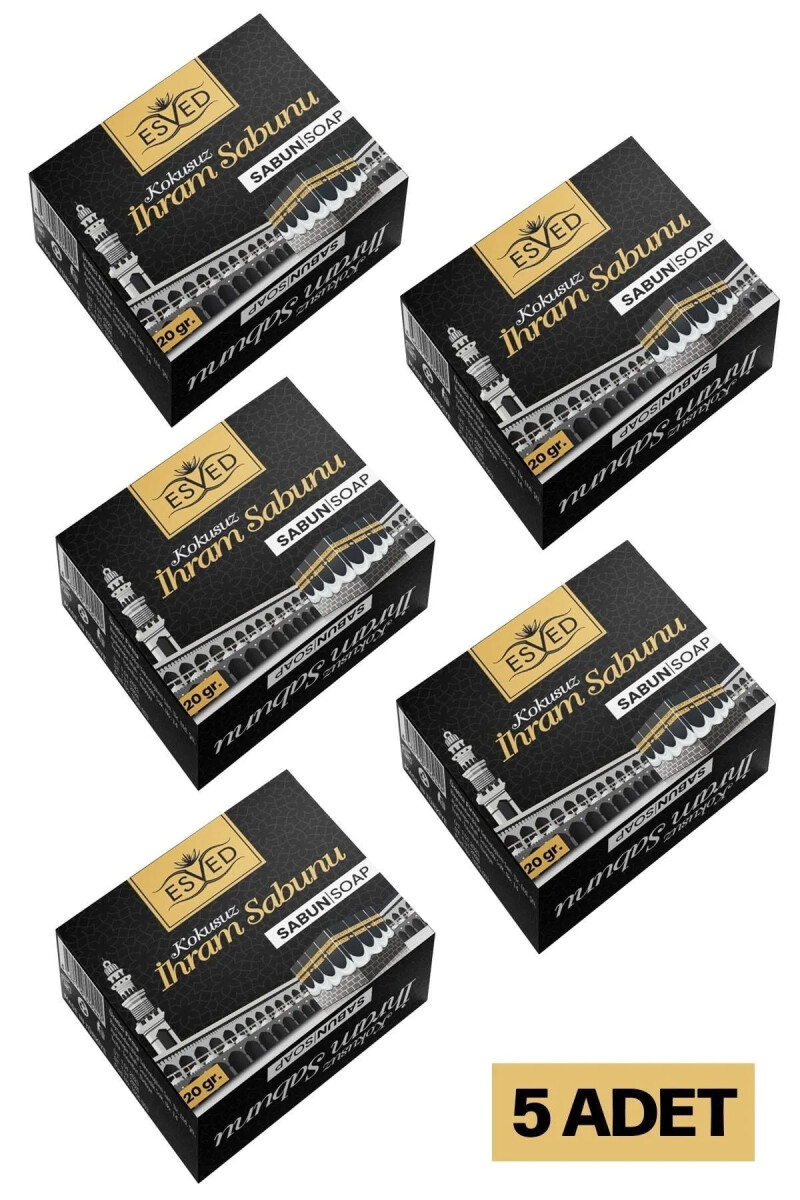 Kokusuz Sabun Kokusuz Ihram Sabunu Kokusuz Sabun Hac Ve Umre Için Kokusuz Sabun 5 Adet - Esved