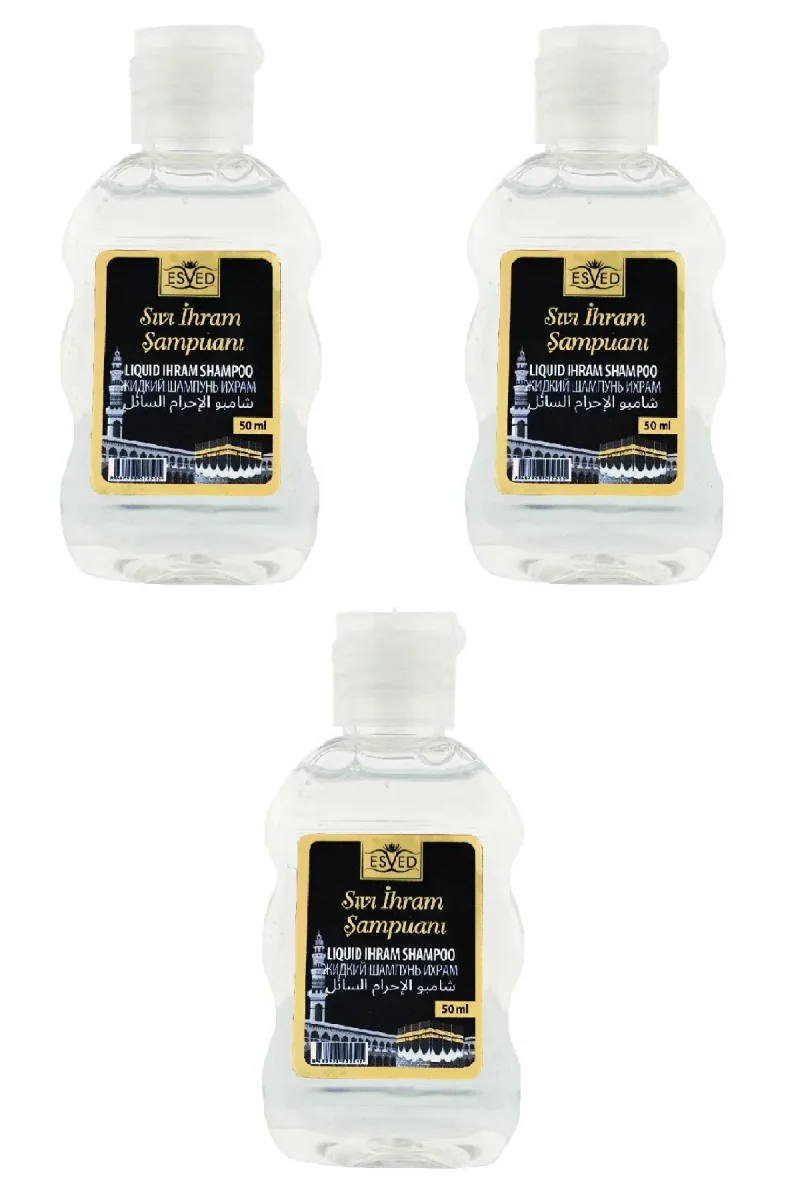 Kokusuz Sıvı Şampuan Kokusuz İhram Şampuanı Kokusuz Şampuan Hac Ve Umre Için Kokusuz Şampuan 3 Adet - 1
