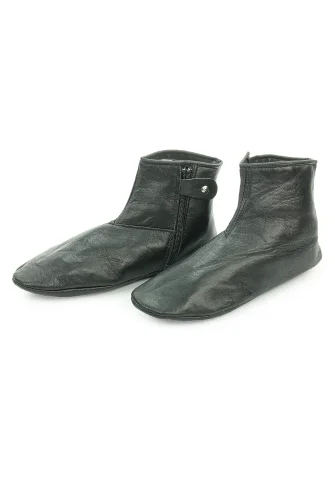 Koyun Derisi Tek Tarafı Lastikli Mest - İçi Miflonlu Rahat Kullanım - 1