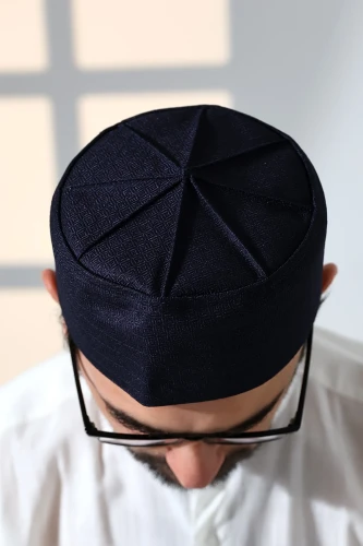 Kubbeli Kalıp Namaz Takkesi Lacivert 