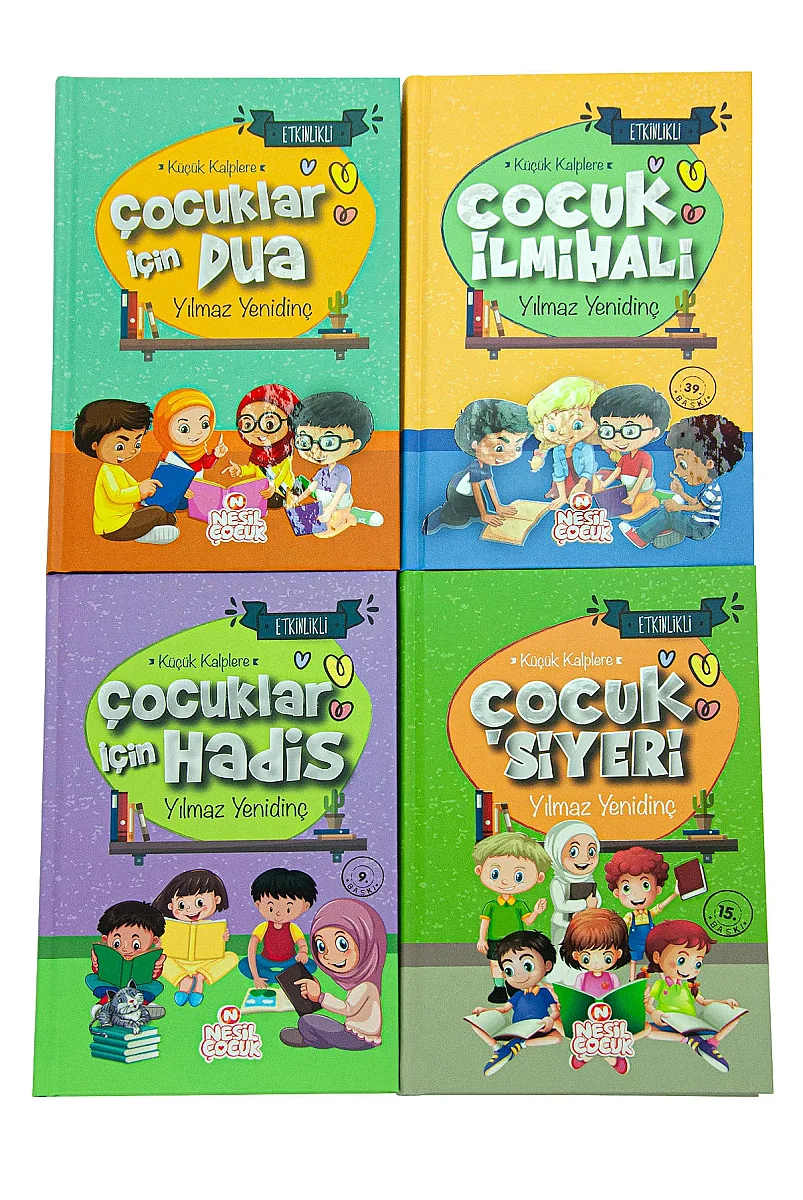 Küçük Kalplere Dini Bilgiler Seti 4 Kitap - Çocuklar İçin Dua, İlmihal, Hadis, Siyer Eğitici Kitap Seti - 1