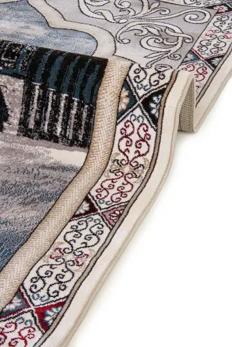 Kudüs Desenli Lüks Halı Tipi Dokuma Seccade - 4