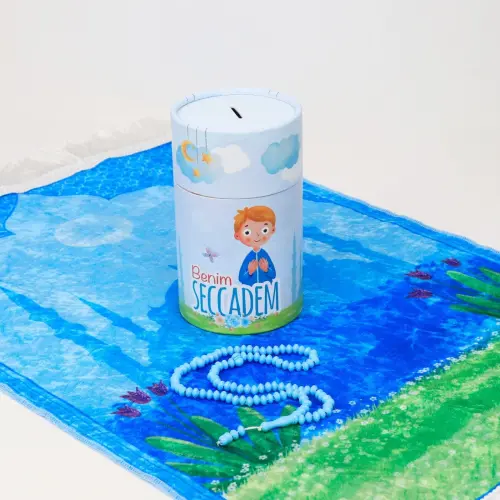 Kumbaralı Benim Seccadem - Mavi - 5