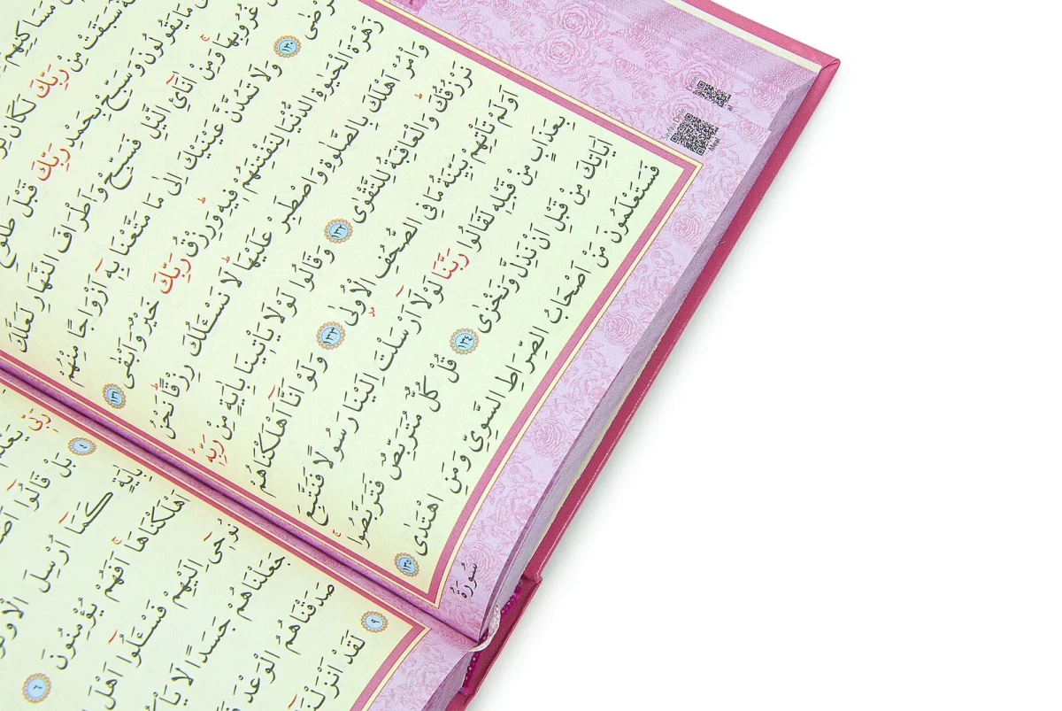 Kuran Kursları İçin Çantalı Kız Çocuk Namaz Elbisesi, Kuranı Kerim, Tesbih İbadet Seti Pembe - 7