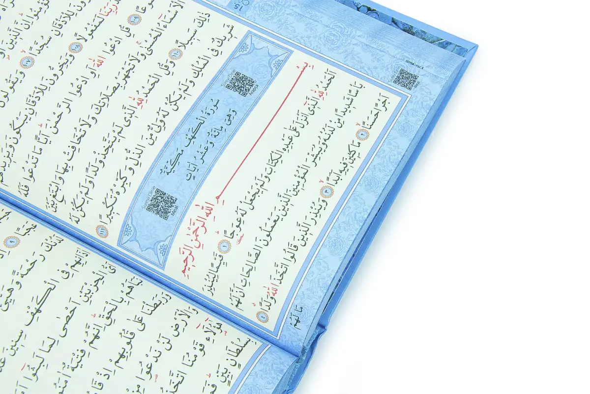 Kuran Kursları İçin Çocuk Çantalı Kuranı Kerim Tesbih İsimli Seccade Seti Mavi - 8