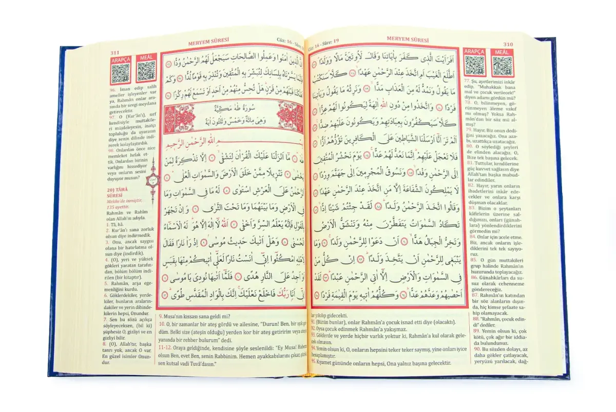 Kuranı Kerim Türkçe Mealli Orta Boy Lacivert - QR Kodlu, Sesli Dinleme - 3