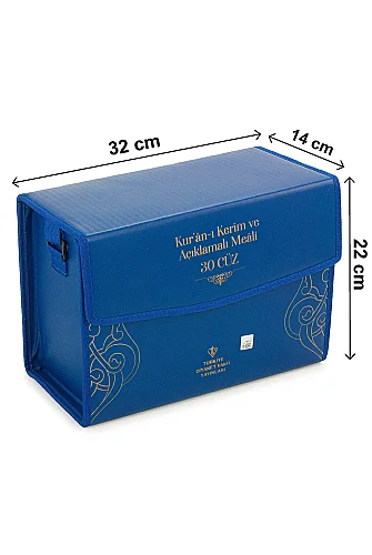 Kuranı Kerim ve Açıklamalı Meali 30 Cüz Set – Diyanet Yayınları Kutulu - Rahle Boy - Lacivert - 6