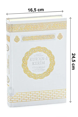 Kuranı Kerim Yüce Meali Ciltli Orta Boy - Beyaz - 5