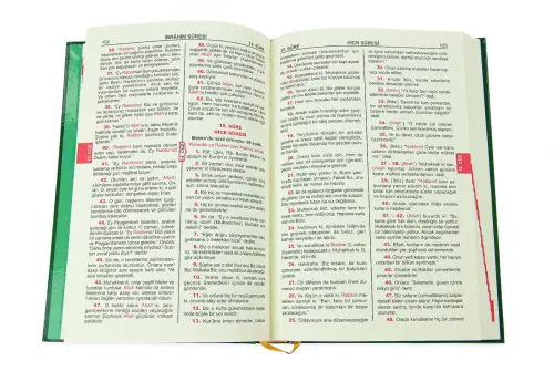 Kuranı Kerim Yüce Meali Metinsiz Türkçe Açıklamalı Orta Boy Sert Kapaklı Cilt Yeşil - 3