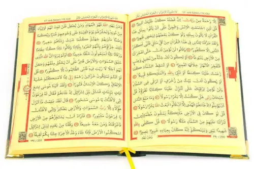 Kuran Karim - Velvet Coated - Allah Wordy - Plain Arabic - Medium Size - Green - Computer Lined - Ayfa Yayınevi (1)