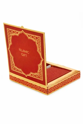 Kutulu Kur’an-ı Kerim Seti | Tesbih + Zikirmatik Hediye Seti - Kırmızı - 7