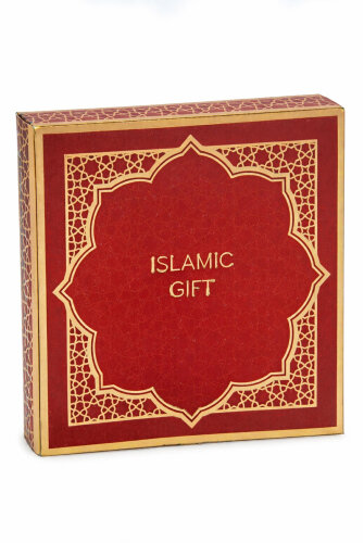 Kutulu Kuranı Kerim Seti | Tesbih + Zikirmatik Hediye Seti - Kırmızı - 12