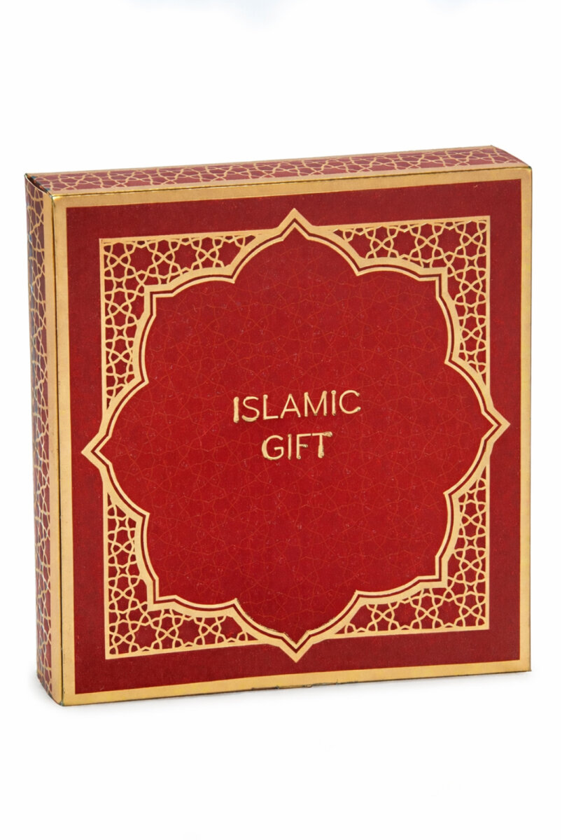 Kutulu Kuranı Kerim Seti | Tesbih + Zikirmatik Hediye Seti - Kırmızı - 12