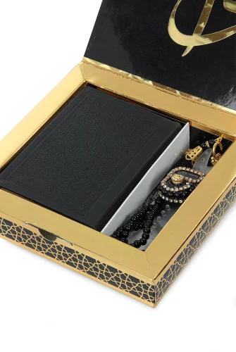 Kutulu Kuranı Kerim Seti | Tesbih + Zikirmatik Hediye Seti - Siyah - ihvanonline (1)