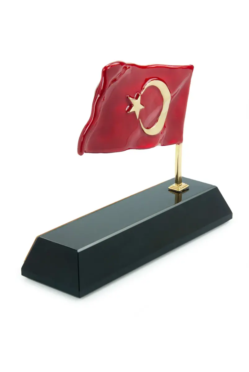 Kutulu Türk Bayraklı Metal Kişiye Özel Masaüstü İsimlik - 8