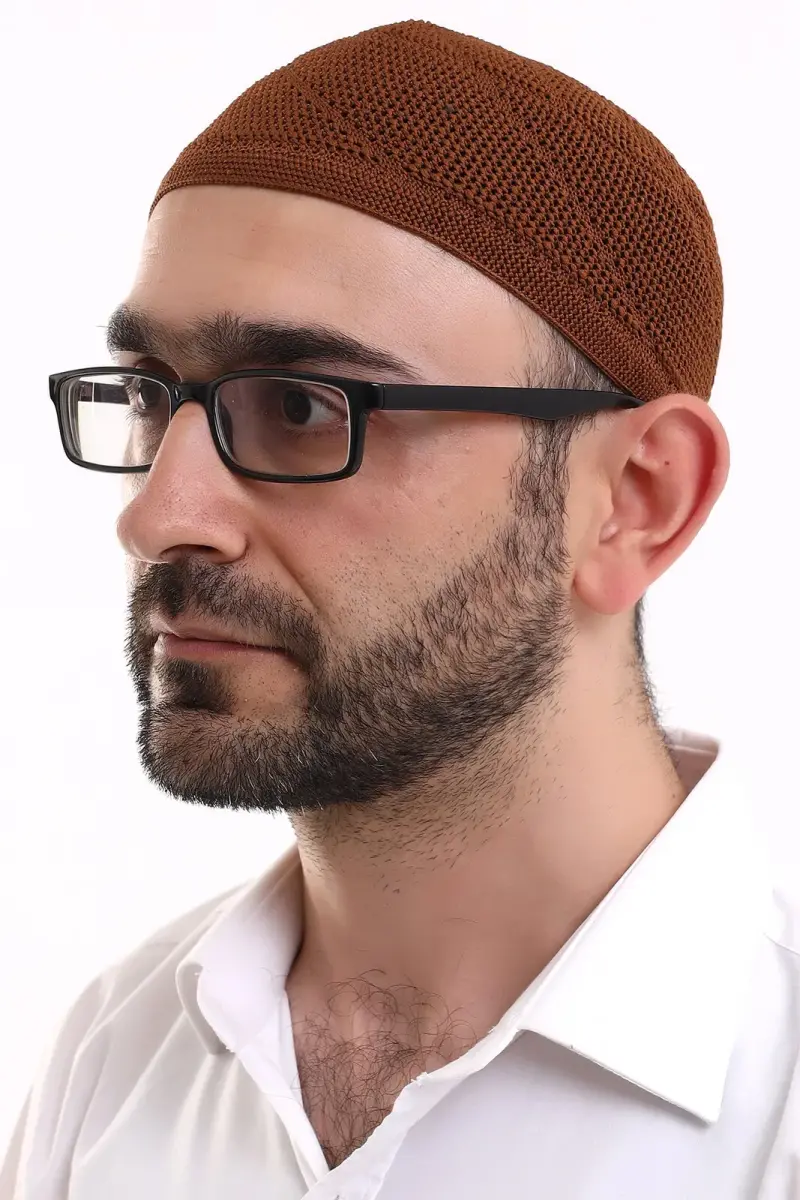 Lace Cotton Knitwear Machine Knitted Skullcap Tile - 1