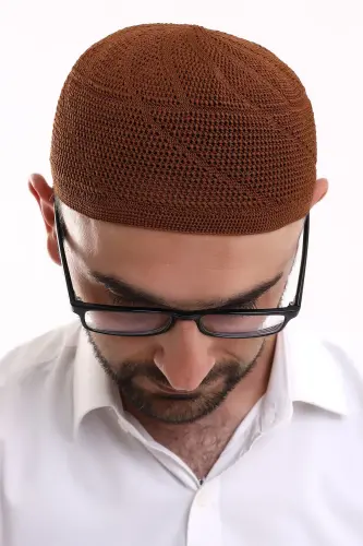 Lace Cotton Knitwear Machine Knitted Skullcap Tile - 3