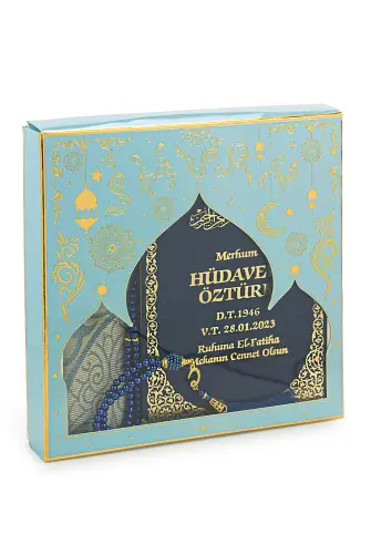 Lacivert İsim Baskılı Deri Ciltli Orta Boy Yasin Kitabı Seccade Seti Mevlit Hediyesi - ihvanonline (1)