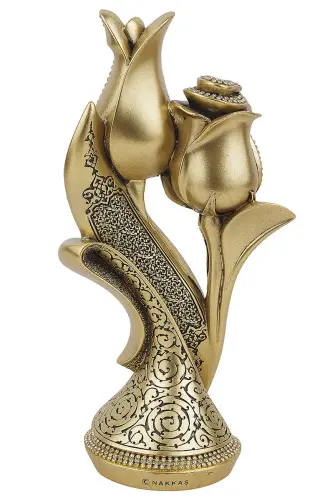 Lalegül Kelime-i Tevhidli Büyük Biblo (Küçük Boy) Sarı - İhvan (1)