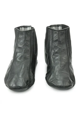 Lastikli Deri Mest Çorap Siyah - 3