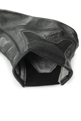 Lastikli Deri Mest Çorap Siyah - 7