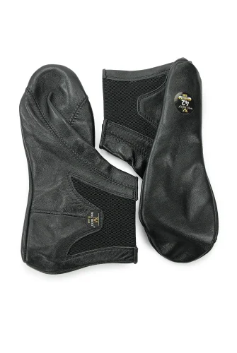 Lastikli Deri Mest Çorap Siyah - 8