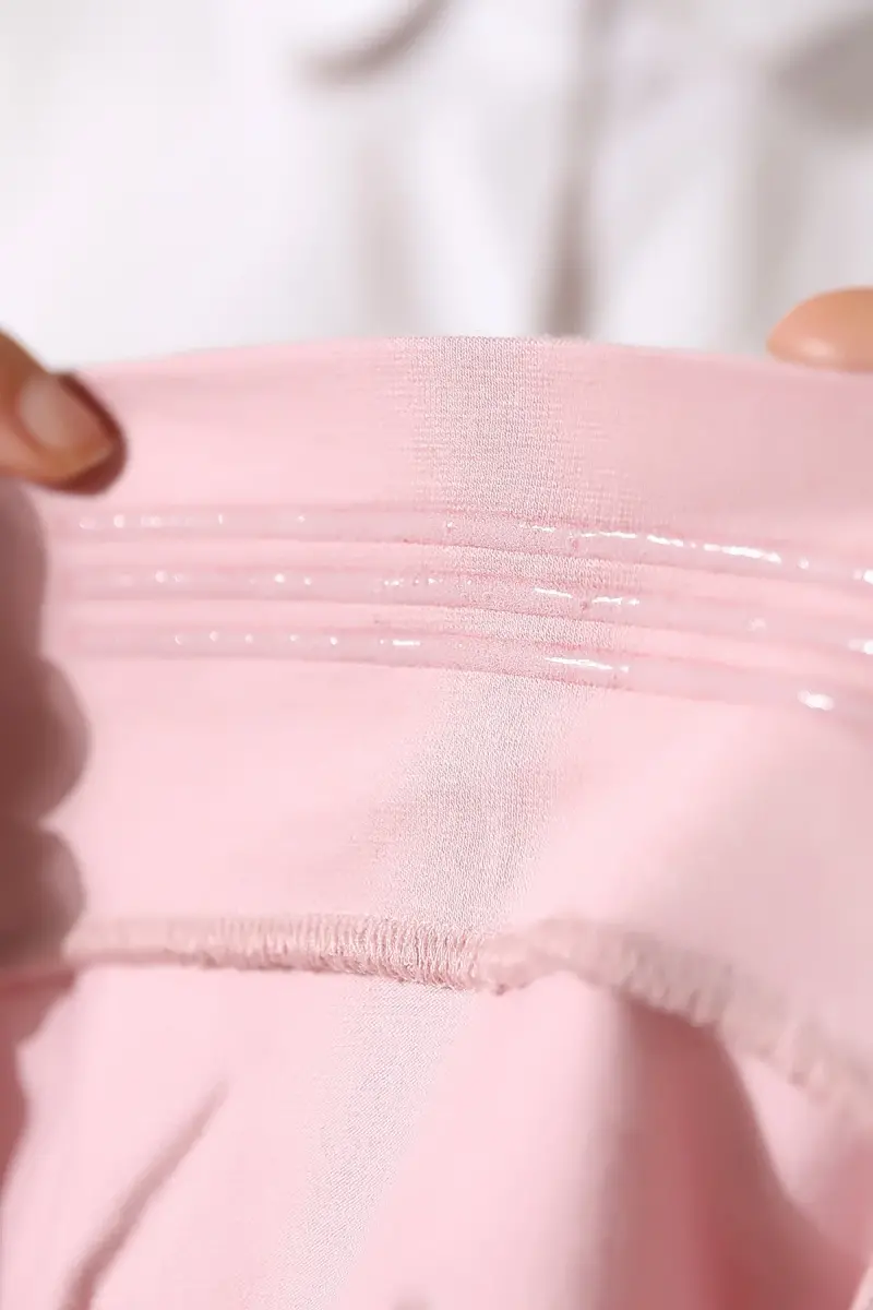 Lastikli Dikişsiz Kaymaz Silikonlu Tesettür Bone Pembe - 4