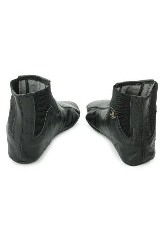 Lastikli Nefes Alabilen, Su Geçirmez Deri Mest Çorap Siyah - 7