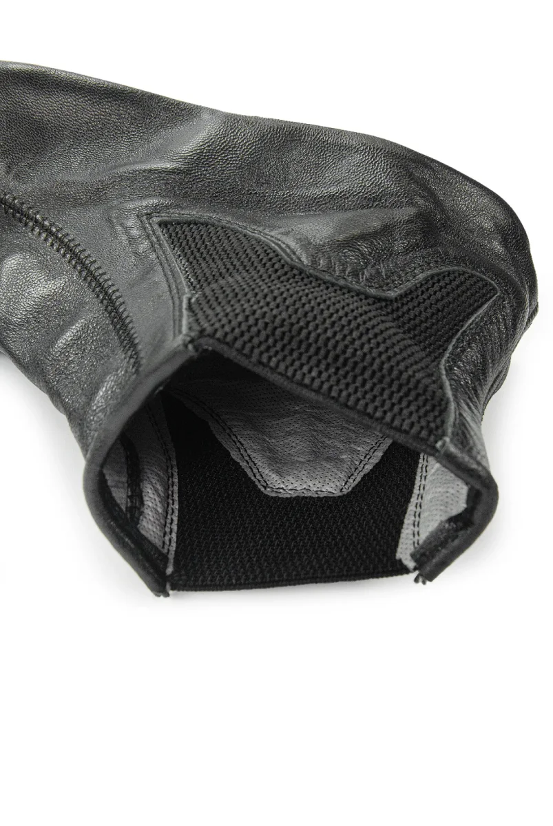 Lastikli Nefes Alabilen, Su Geçirmez Deri Mest Çorap Siyah - 9