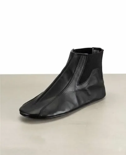 Lastikli Nefes Alabilen, Su Geçirmez Deri Mest Çorap Siyah - 1