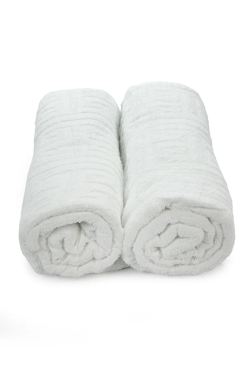 Lüks %100 Pamuk Erkek İhram - Hac Umre için Terletmez Dikişsiz 2 Parça Set - 110X220 cm - 7
