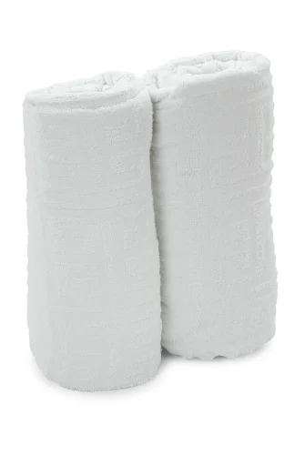 Lüks %100 Pamuk Erkek İhram - Hac Umre için Terletmez Dikişsiz 2 Parça Set - 110X220 cm - 4