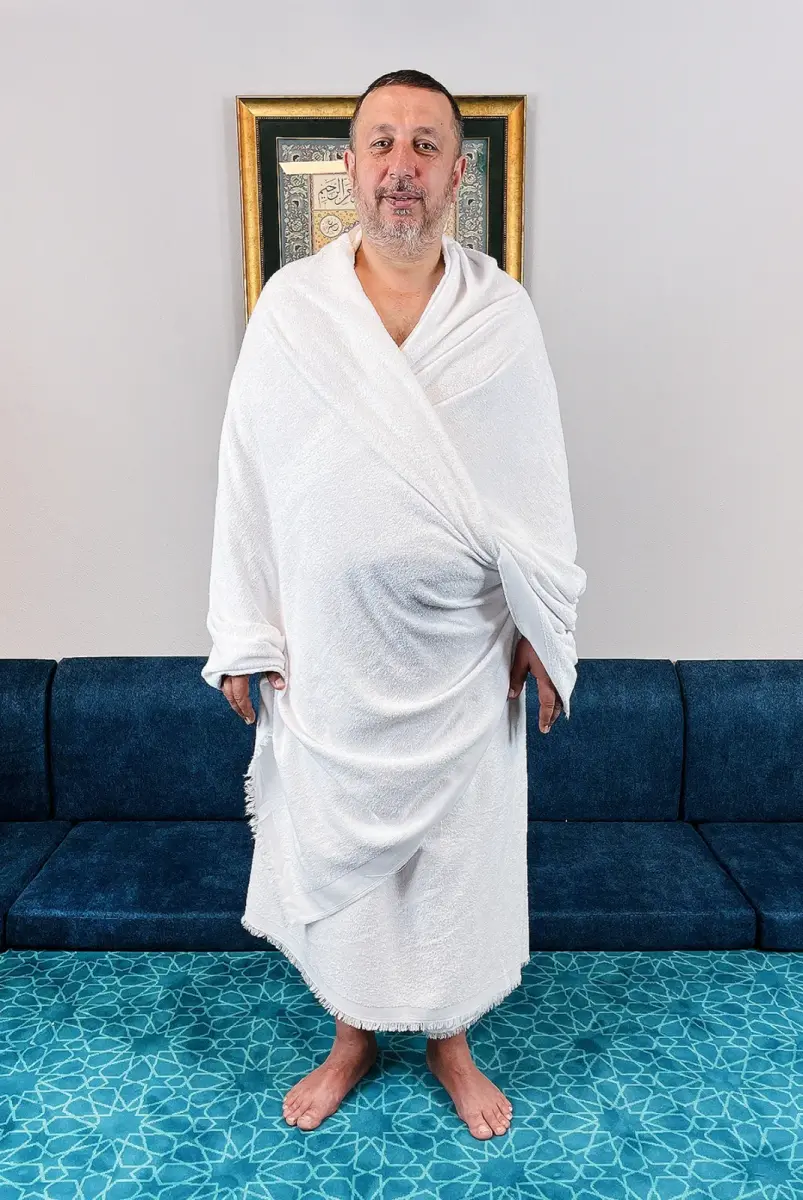 Lüks Bambu Hac Umre İçin Erkek İhram, Yumuşak, Dikişsiz, 1250gr. Kemer Hediyeli Kutulu Set (CVZ) - 1