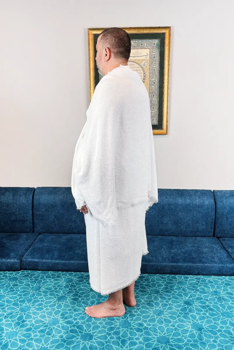 Lüks Bambu Hac Umre İçin Erkek İhram, Yumuşak, Dikişsiz, 1250gr. Kemer Hediyeli Kutulu Set (CVZ) - 7