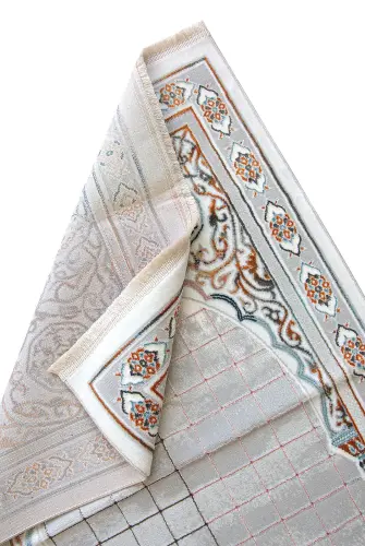 Lüks Halı Tipi Dokuma Seccade Gri - ihvanonline (1)