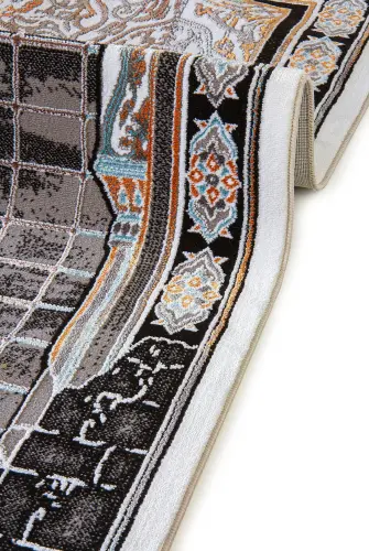 Lüks Halı Tipi Dokuma Seccade Kahverengi - 4