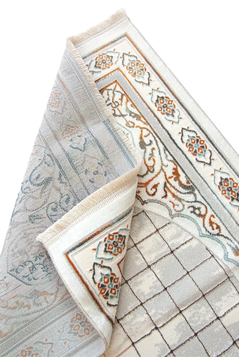 Lüks Halı Tipi Dokuma Seccade Krem - 2