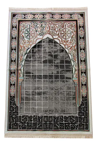 Lüks Halı Tipi Dokuma Seccade Siyah 